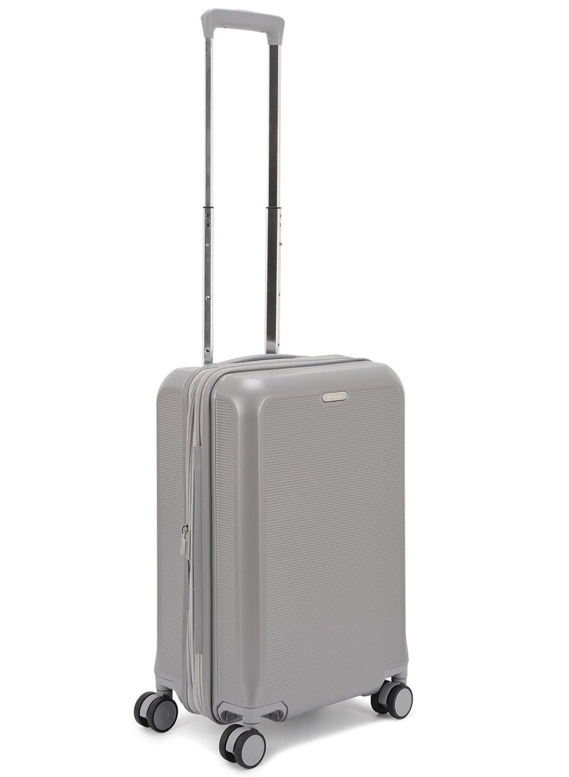 Echolac Sense 56+67+78 Cm Hardcase Expandable 4-Double Wheeled 3 Piece Luggage Trolley Set - Silver - Image 5